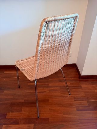 2 Sillas IKEA LINUS Mimbre y Metal