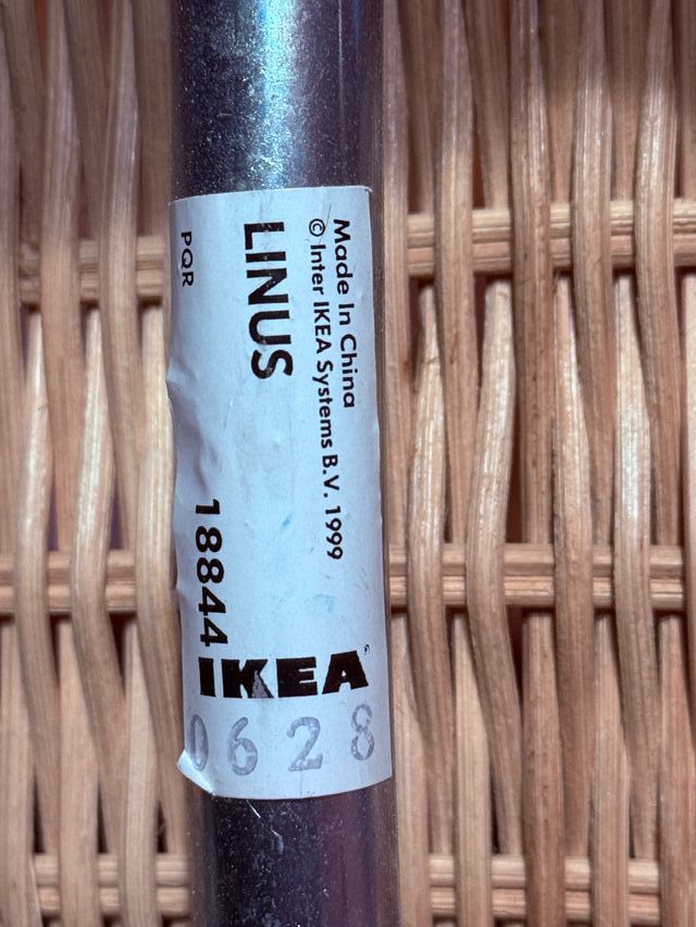 2 Sillas IKEA LINUS Mimbre y Metal