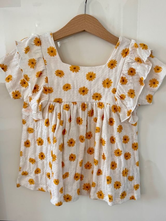 Blusa niña Zara flores amarillas