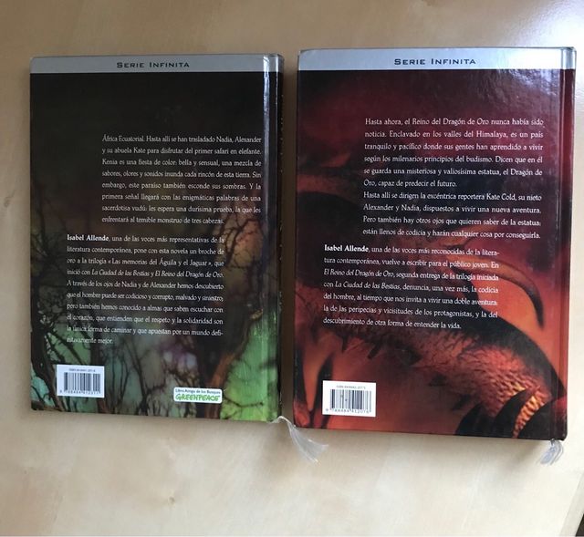 Lote dos libros Isabel Allende