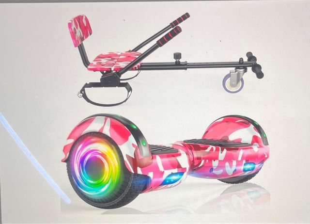 Hoverboard SISIGAD 6,5” con Go Kart y Luces LED