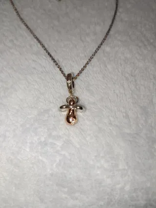 Colgante Pandora Chupete Oro y Plata