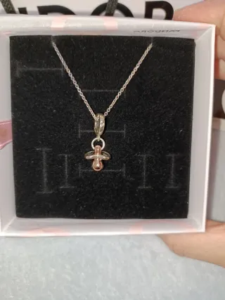 Colgante Pandora Chupete Oro y Plata