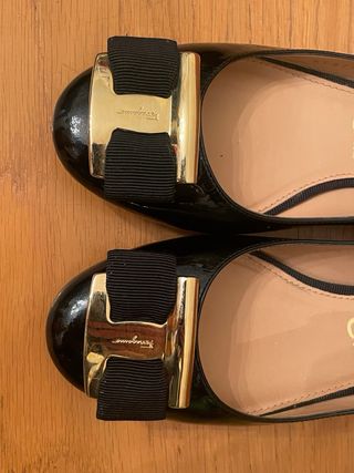 SALVATORE FERRAGAMO - Bailarinas Negras 5,5 36