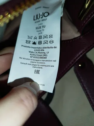 Borsa Liu Jo donna bordeaux con dettagli oro