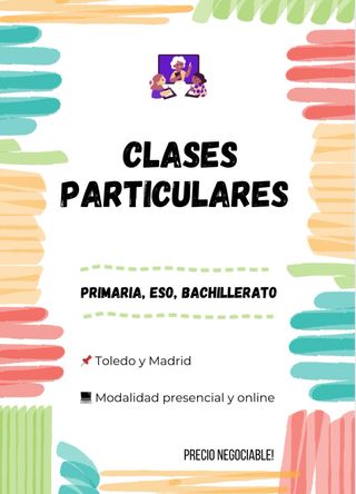 Clases particulares para primaria, ESO y bachiller