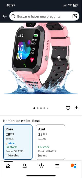 Smartwatch GPS Rosa per Bambina Nuovo