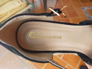 Cuñas/Alpargatas Negras Mujer Talla 40