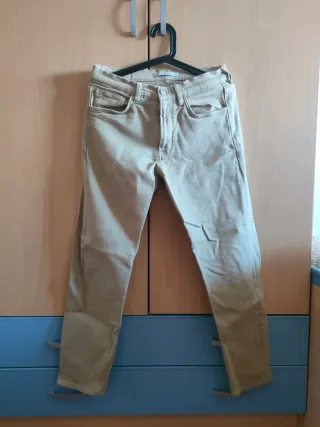 Pantalón Mango Beige Talla 36