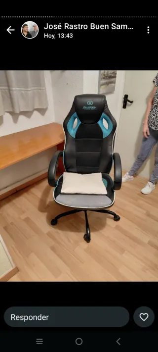 Sedia da Gaming Nera e Blu