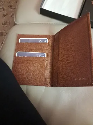 Portafogli uomo nuovo marrone con scatola