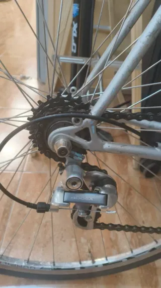 Bicicleta carretera vintage plata