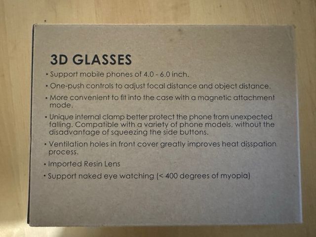 Gafas 3D Realidad Virtual Habor y Mando Bluetooth