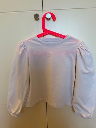Camiseta Zara niña manga abullonada
