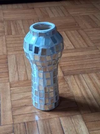 Jarrón Vintage Mosaico Espejo