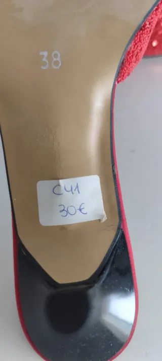 Zapatos MOYA rojos con lentejuelas