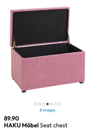 Banco de almacenaje con estampado
