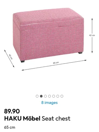 Banco de almacenaje con estampado