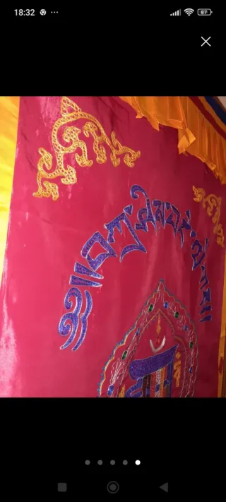 Cortina Tibetana Bordada