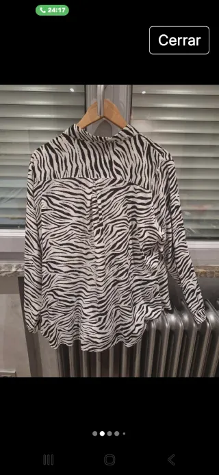 Camisa con estampado de cebra