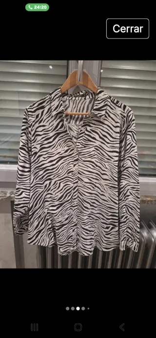 Camisa con estampado de cebra