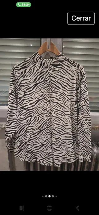 Camisa con estampado de cebra