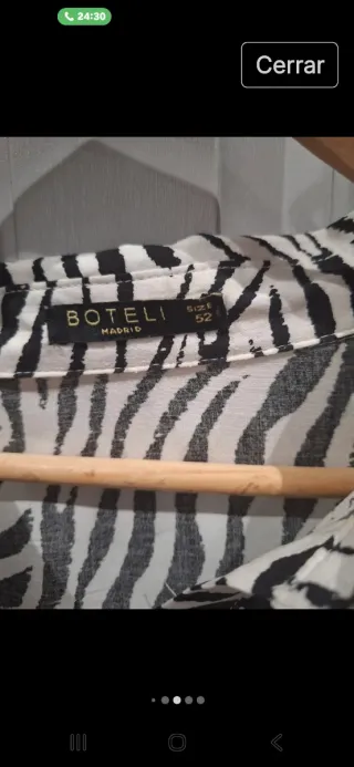 Camisa con estampado de cebra