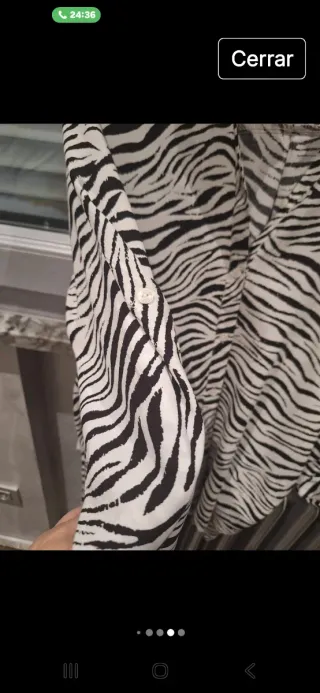 Camisa con estampado de cebra
