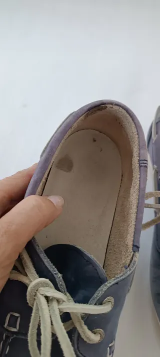 Náuticos serraje mujer azul/gris