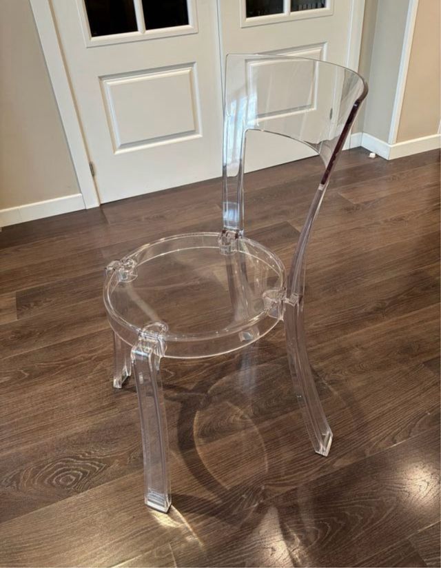 Sillas transparentes de plástico