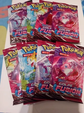 8 Sobres Pokémon Espada y Escudo GOLPE FUSION