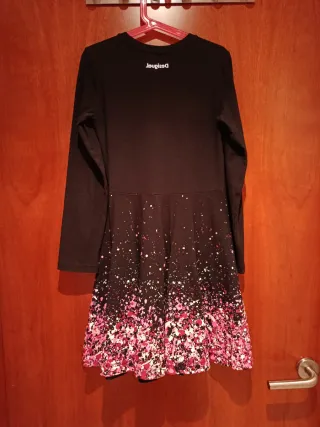 Vestido niña Desigual negro y rosa