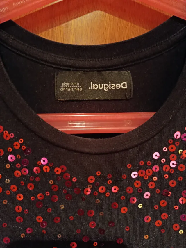 Vestido niña Desigual negro y rosa