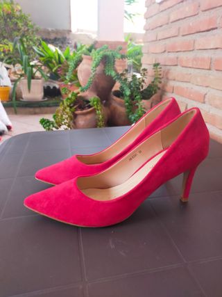 Zapatos de Tacón Rojos Talla 39