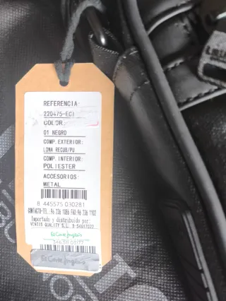 Bolso bandolera acabado exterior lona/piel Liberto