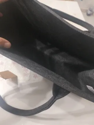 Borsa shopper Skoda in feltro grigio