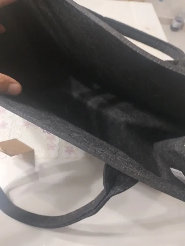 Borsa shopper Skoda in feltro grigio