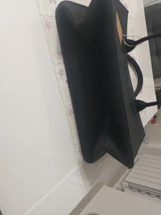 Borsa shopper Skoda in feltro grigio