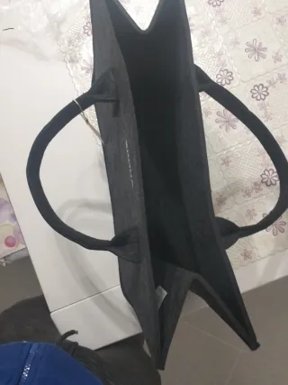 Borsa shopper Skoda in feltro grigio