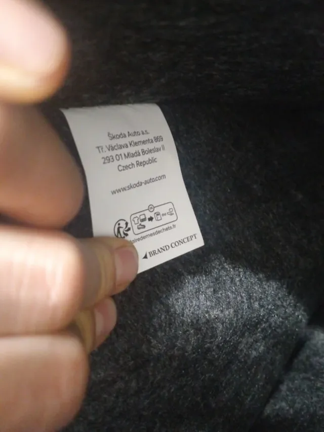 Borsa shopper Skoda in feltro grigio