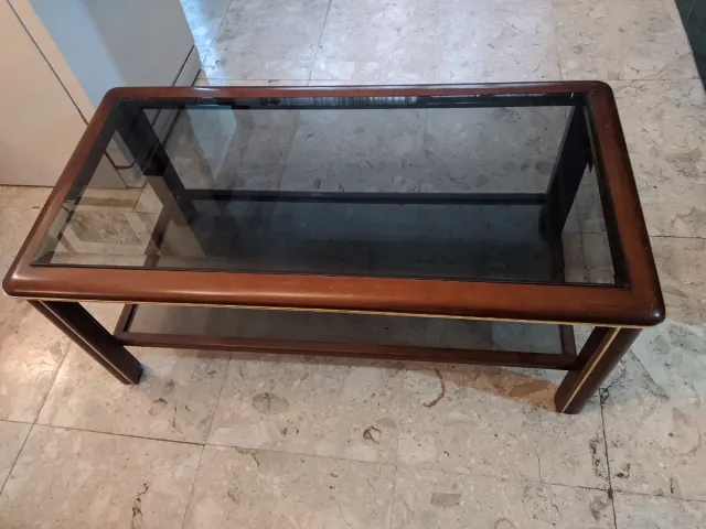 Mesa de centro madera y cristal