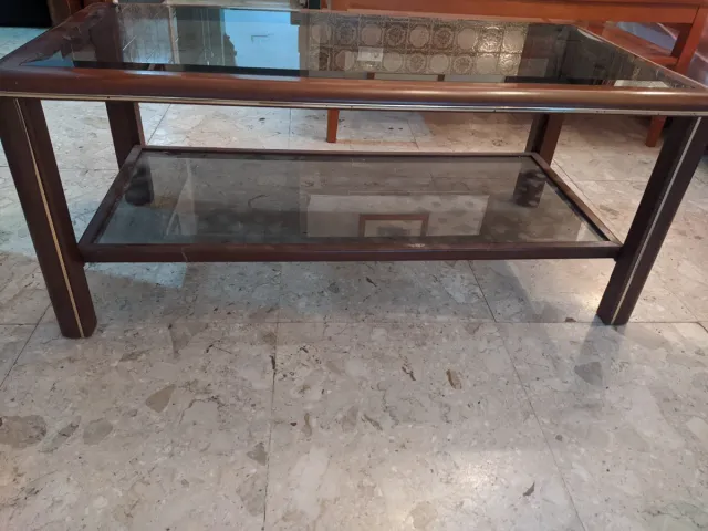 Mesa de centro madera y cristal
