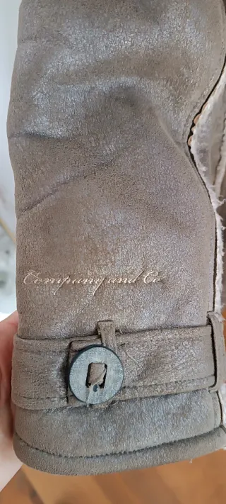 Abrigo pelliza gris talla L