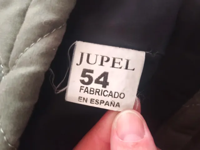 Giubbotto imbottito verde con paracolpi marroni Jupel taglia 54