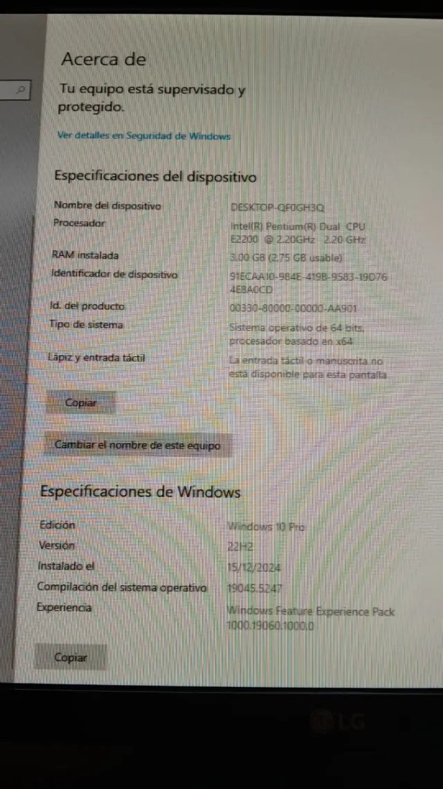 Torre PC Acer(windows 10)