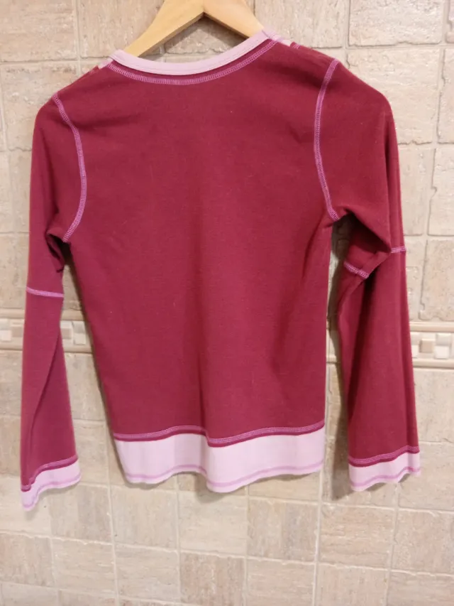 Camiseta FETE burdeos y rosa