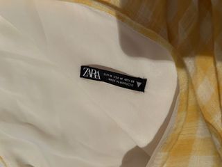Top Zara Cruzado Amarillo Talla M