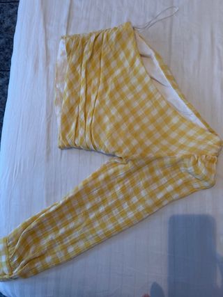 Top Zara Cruzado Amarillo Talla M