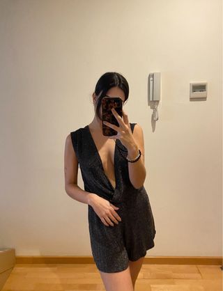 Mono corto negro brillante