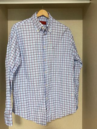 Camisa cuadros Carolina Herrera azul y roja